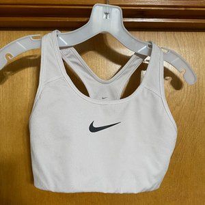 White Nike sports bra